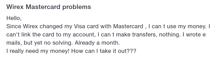 Wirex new mastercard review